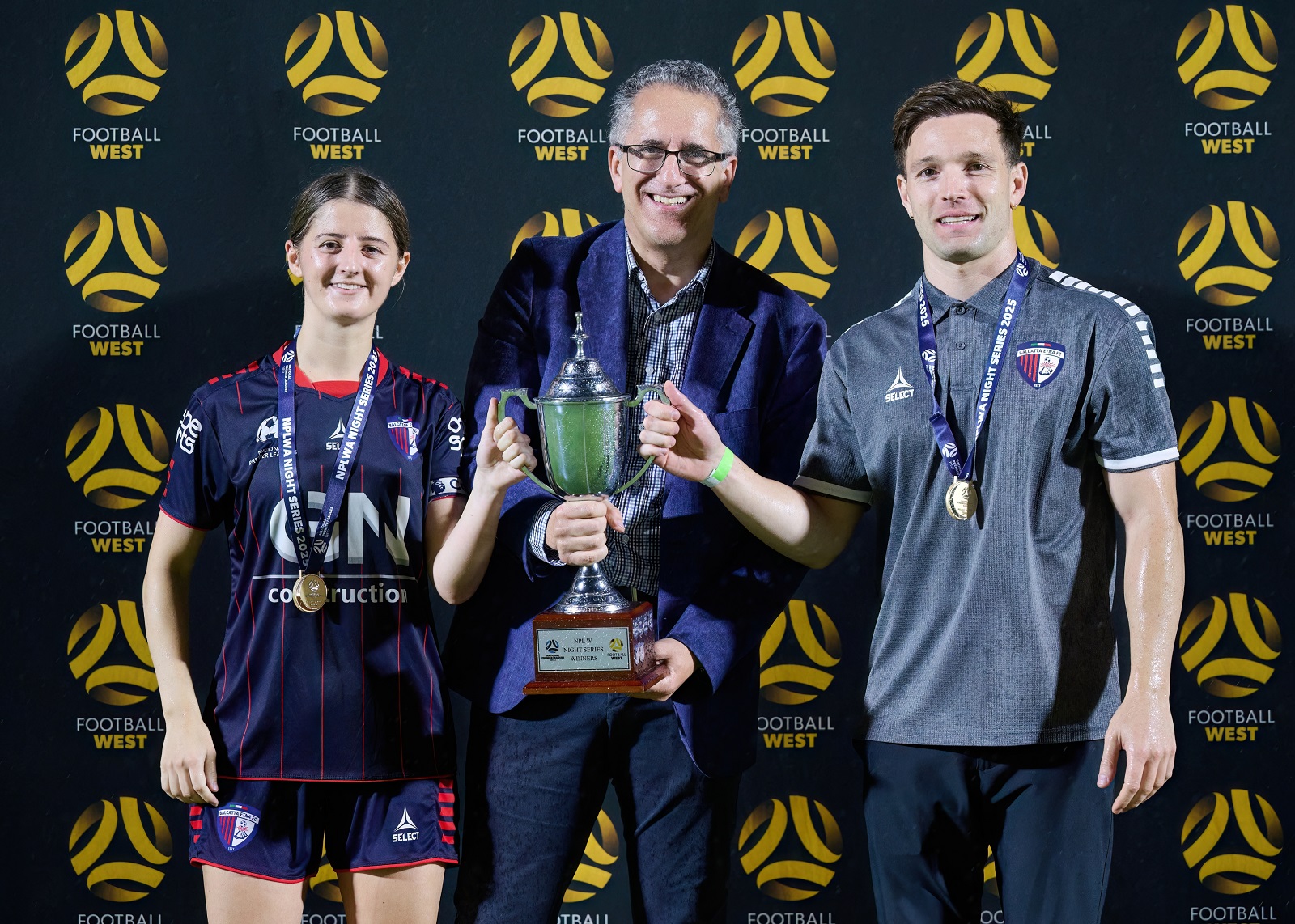 Sherif Andrawes Abbey Meakins Peter Rakic Balcatta Perth SC 2025 NPW Night Series 