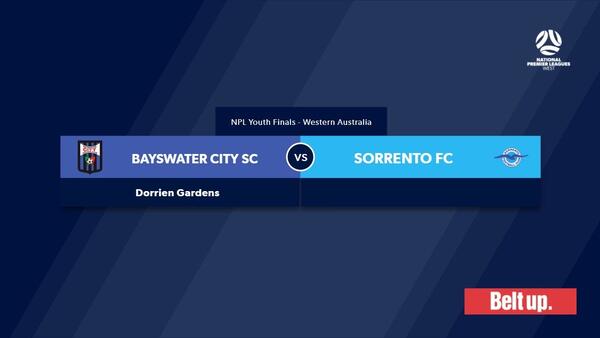 Football West NPLWA Men’s 18s Grand Final. Bayswater City Soccer Club vs Sorrento Football Club