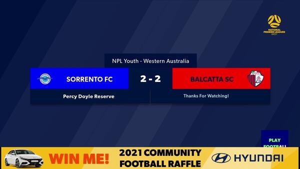 Football West NPL WA U20's Round 7, Sorrento FC vs Balcatta FC #FootballWest #npl