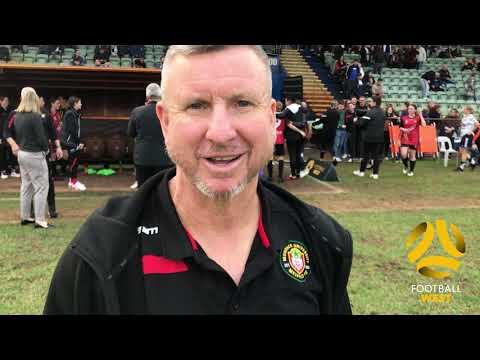 MUM FC coach Mark Jones after Women's State Cup final win over Balcatta