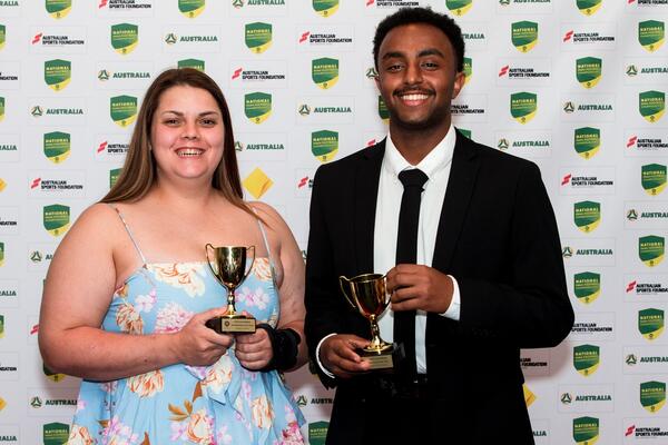 Players of the Year Katelyn Smith and Daniel Campbell