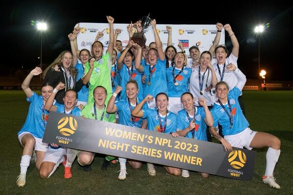 Perth SC celebrate their Night Series win