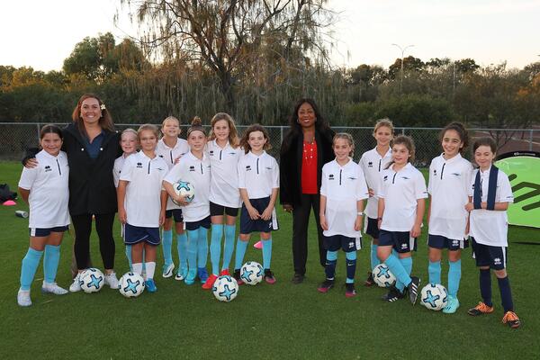 FIFA Secretary General Fatma Samoura and Chief Women’s Football Officer Sarai Bareman Sorrento