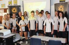 School presentation for Football West refs officer Frank