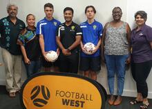 Signing ceremony for Pilbara Aboriginal Community Soccer Program ambassadors
