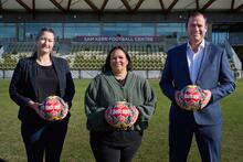 Naidoc Design Ball competition 2024 Belt Up Gertrina Hayden Alison Wilson Jamie Harnwell 